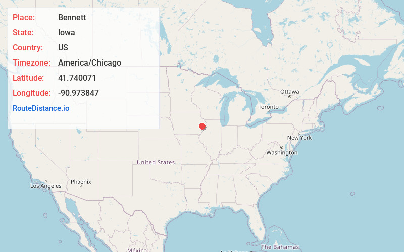 Map of Bennett
