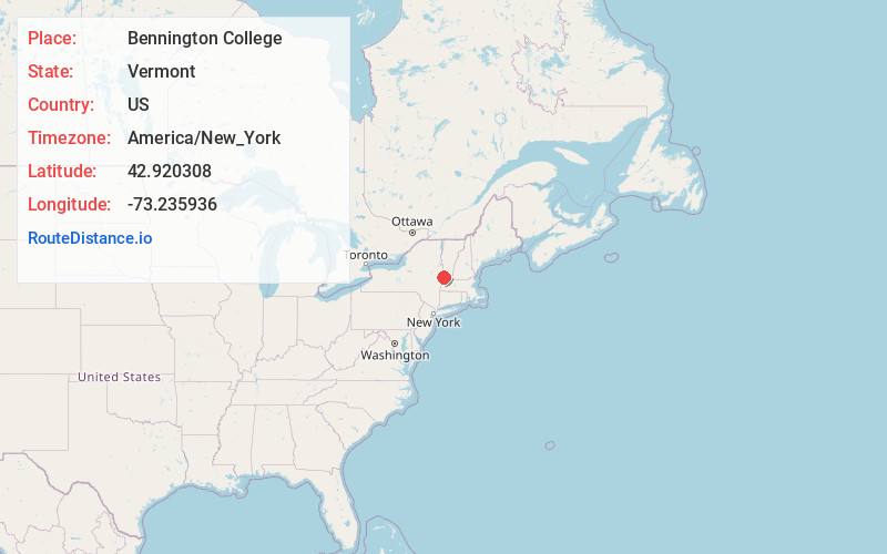 Map of Bennington College