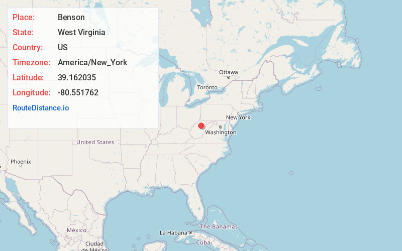 Map of Benson