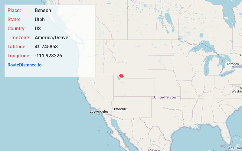 Map of Benson