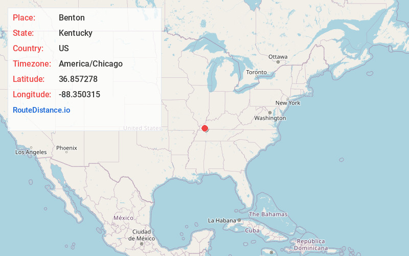 Map of Benton