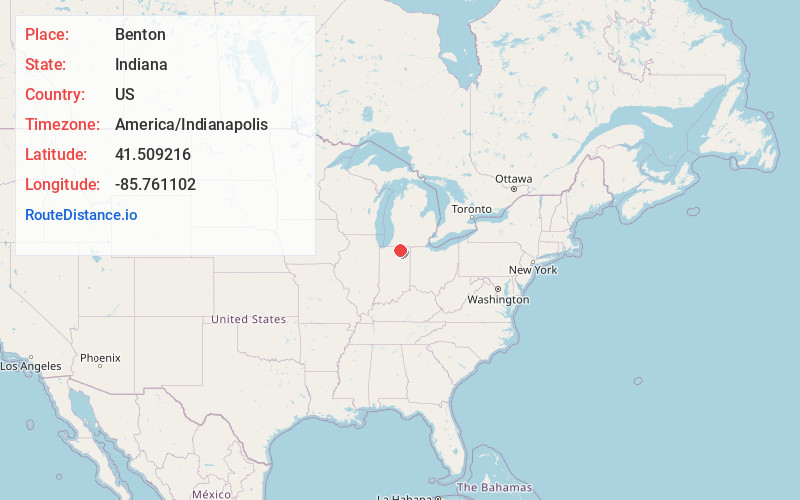 Map of Benton