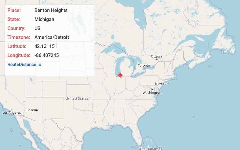 Map of Benton Heights
