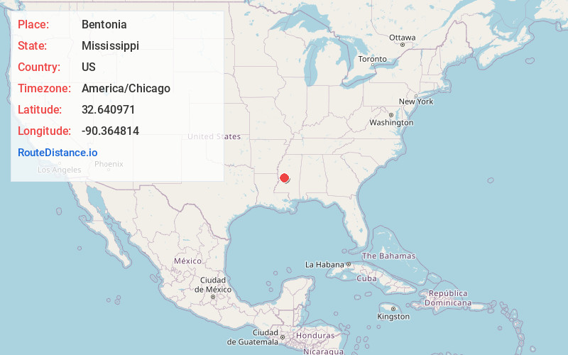 Map of Bentonia