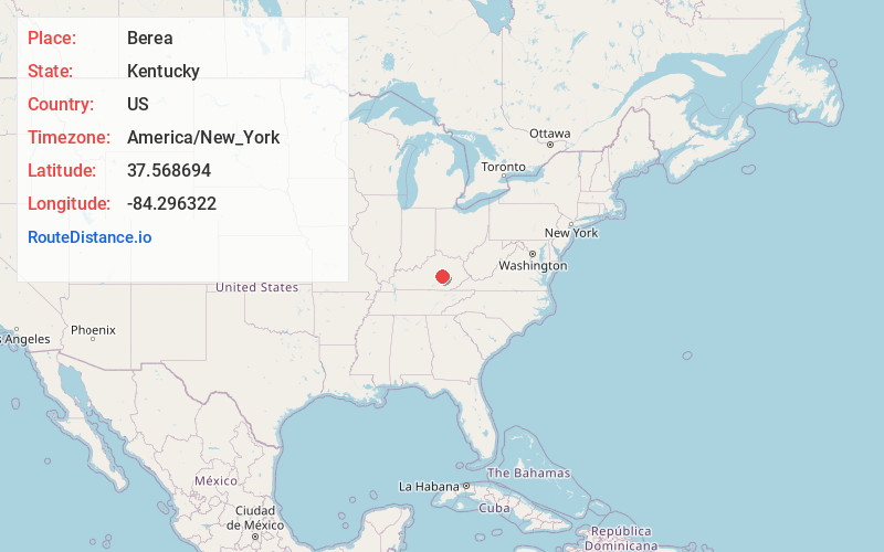 Map of Berea