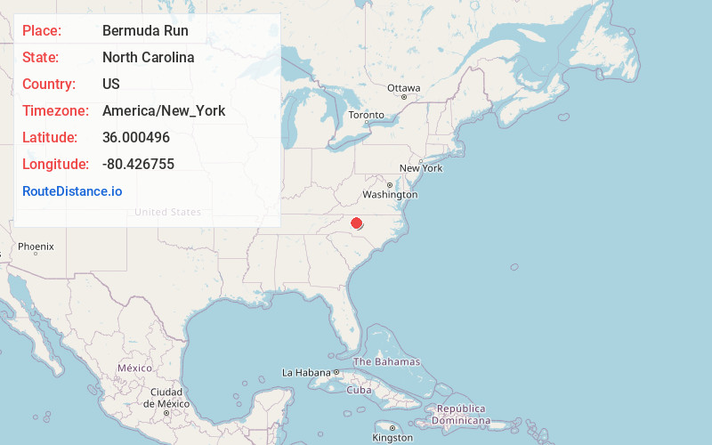 Map of Bermuda Run