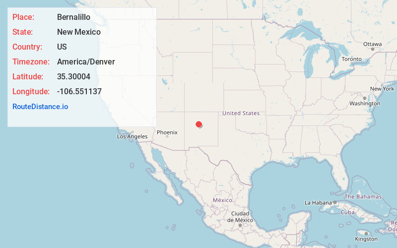 Map of Bernalillo
