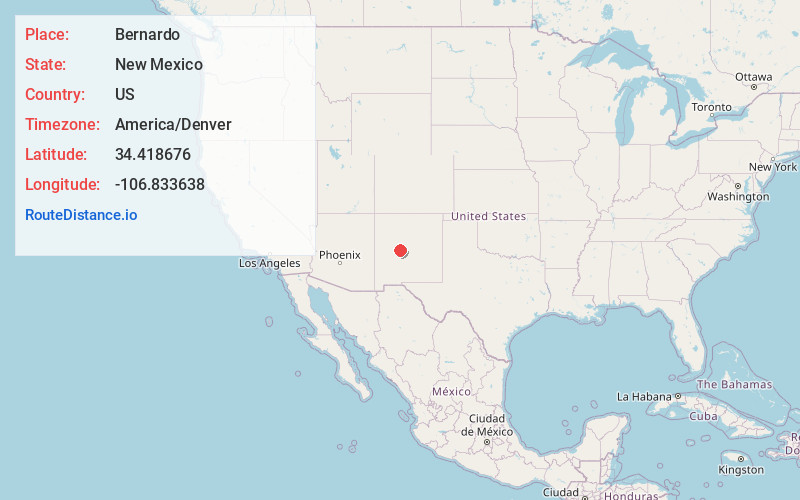 Map of Bernardo