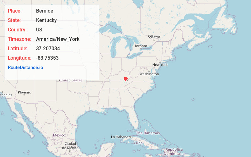 Map of Bernice