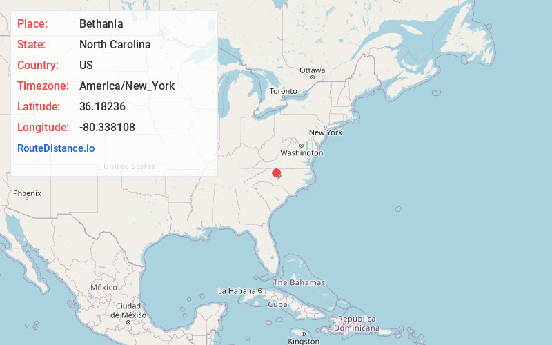 Map of Bethania