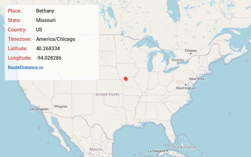 Map of Bethany