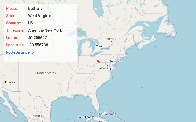 Map of Bethany