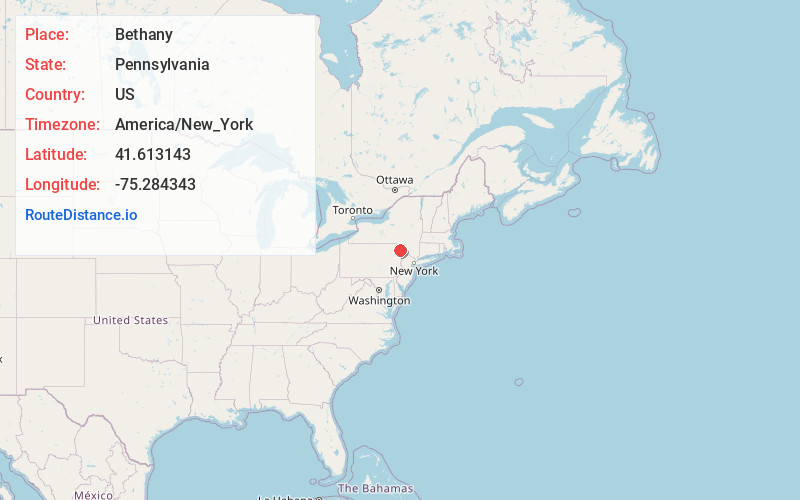 Map of Bethany