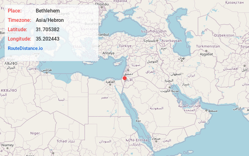 Map of Bethlehem