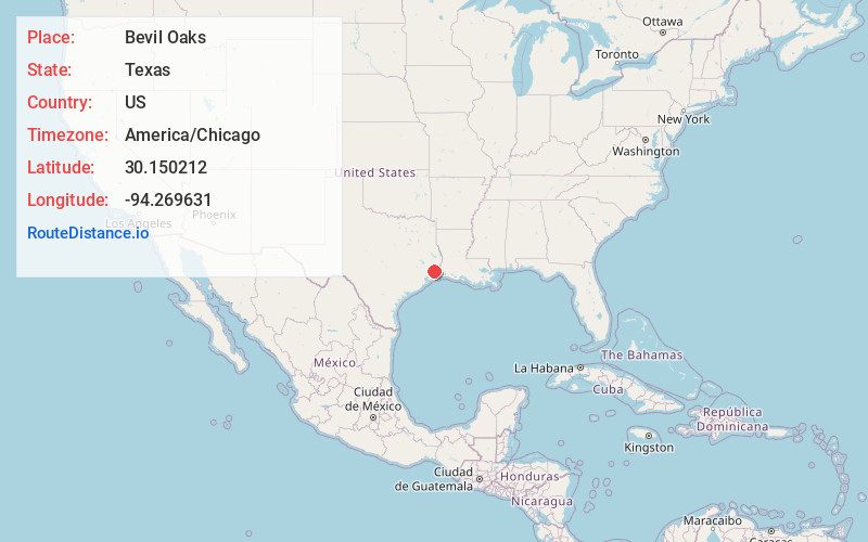 Map of Bevil Oaks