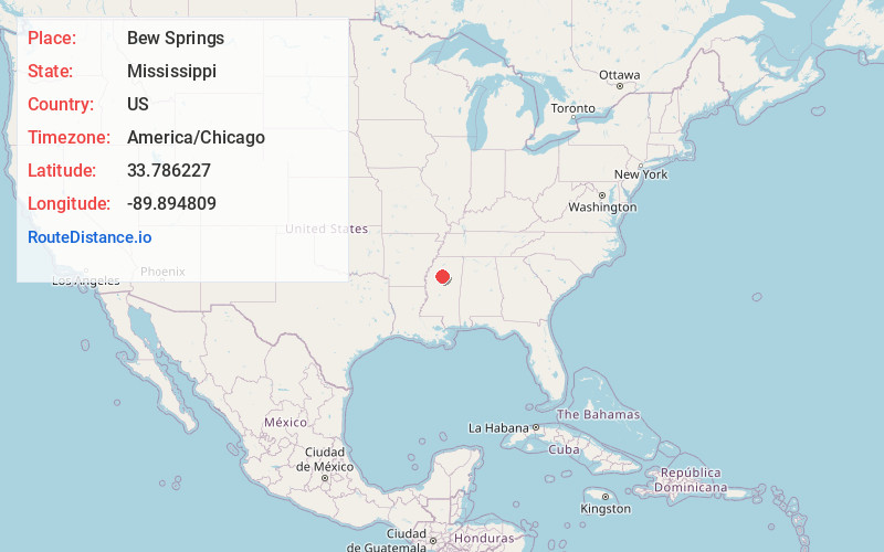 Map of Bew Springs
