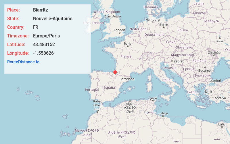Map of Biarritz