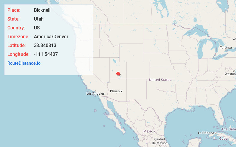 Map of Bicknell