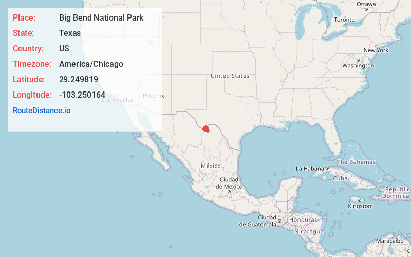 Map of Big Bend National Park
