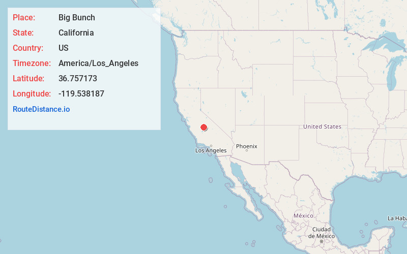 Map of Big Bunch