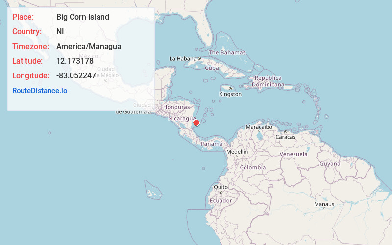 Map of Big Corn Island