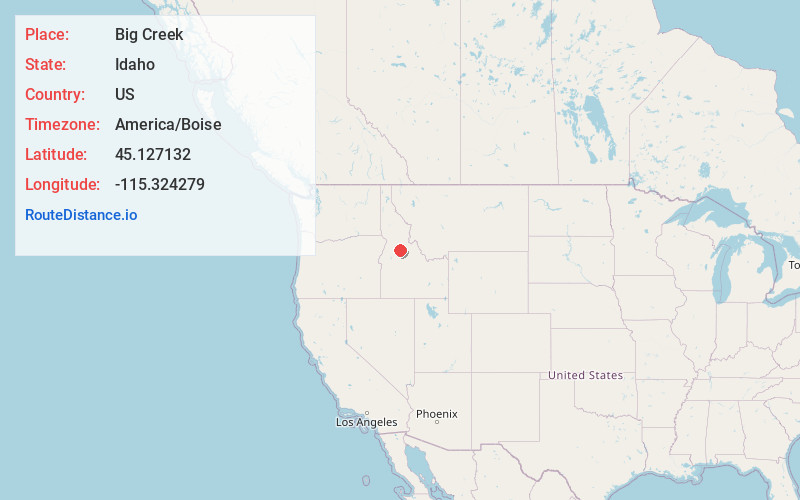 Map of Big Creek