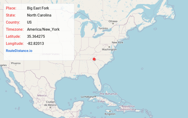 Map of Big East Fork