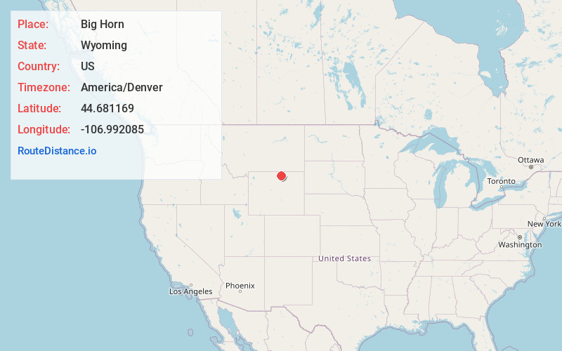 Map of Big Horn