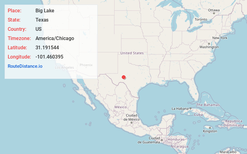 Map of Big Lake