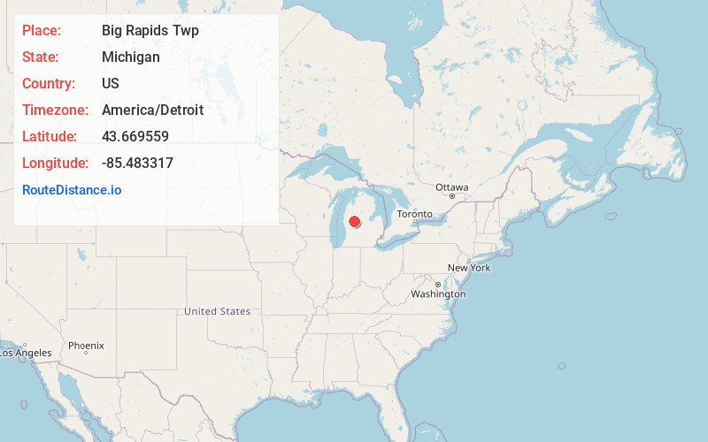 Map of Big Rapids Twp