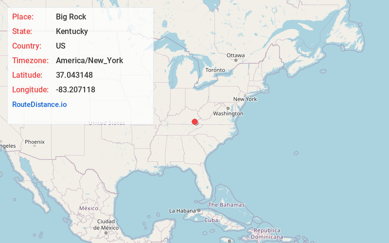 Map of Big Rock