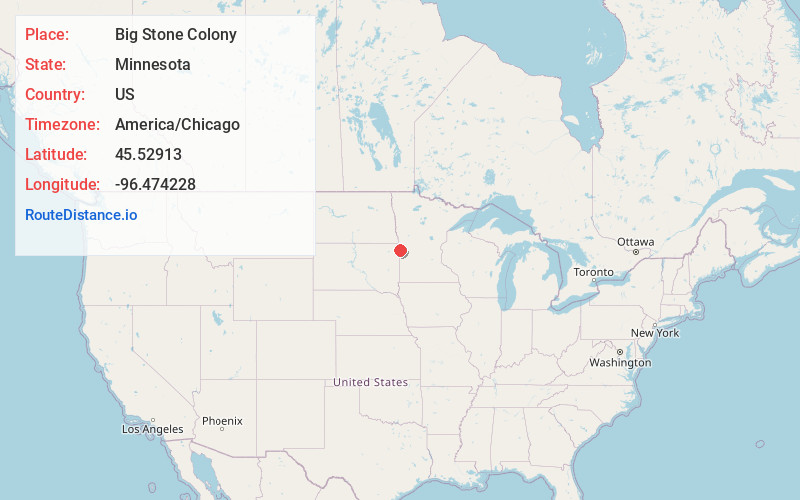 Map of Big Stone Colony