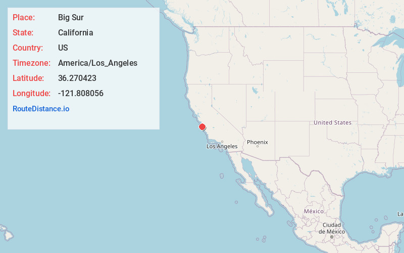 Map of Big Sur