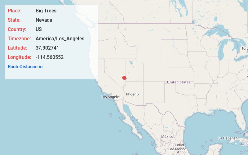 Map of Big Trees