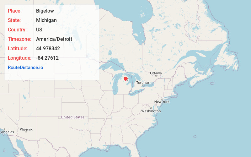 Map of Bigelow
