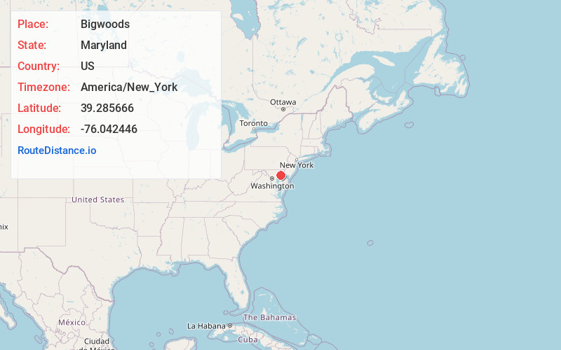Map of Bigwoods