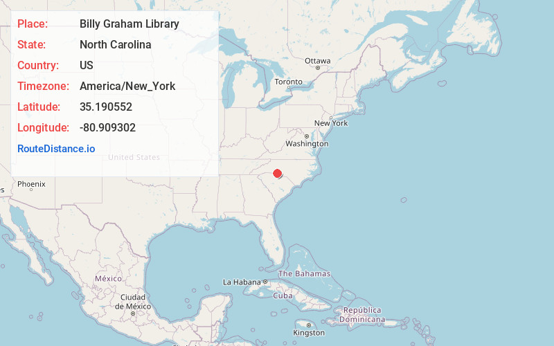 Map of Billy Graham Library