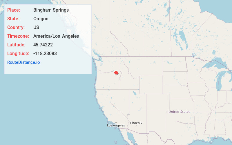 Map of Bingham Springs