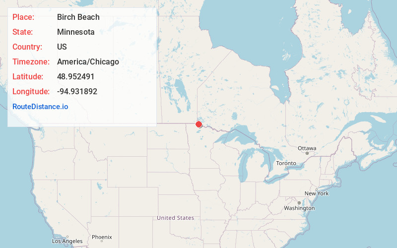 Map of Birch Beach
