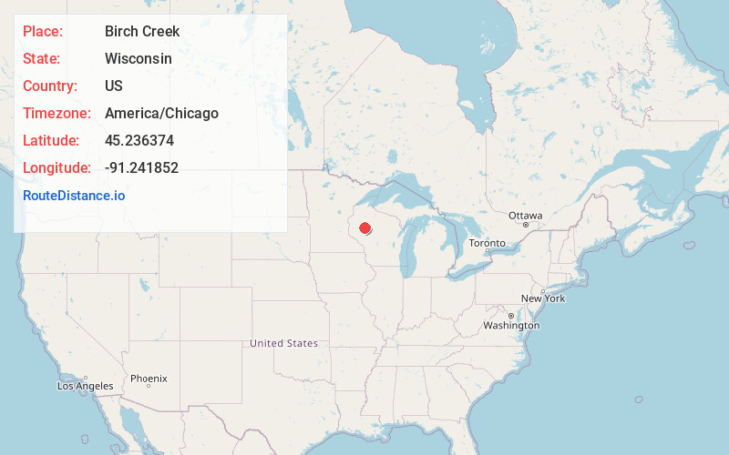 Map of Birch Creek