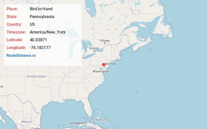 Map of Bird in Hand