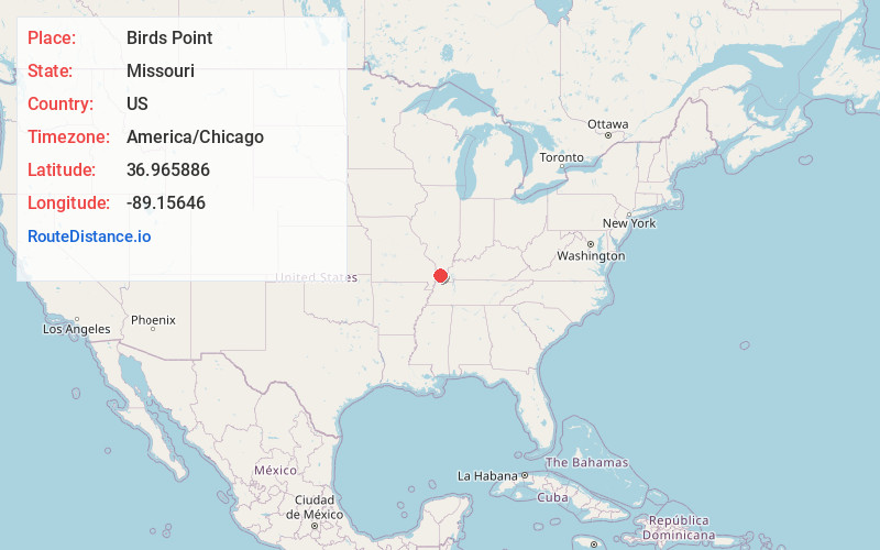 Map of Birds Point