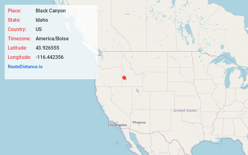 Map of Black Canyon