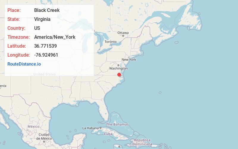 Map of Black Creek
