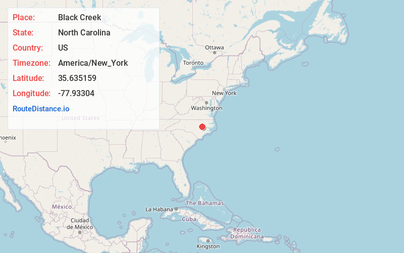 Map of Black Creek
