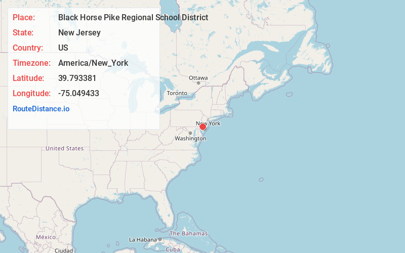 Map of Black Horse Pike Regional School District