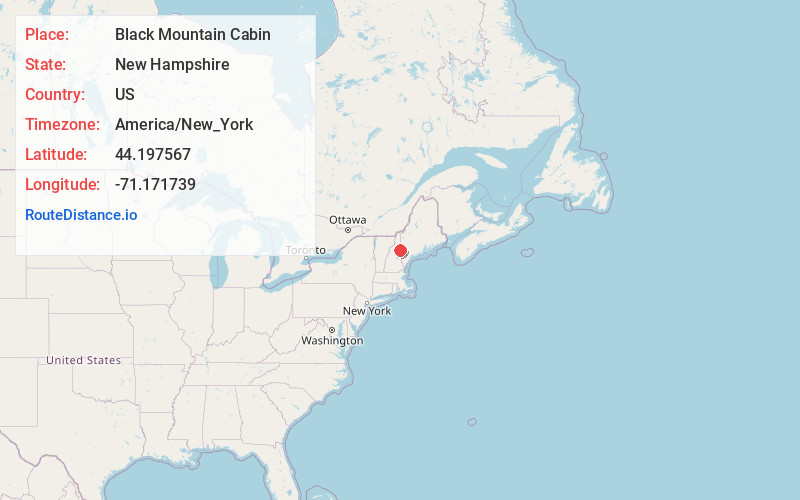 Map of Black Mountain Cabin