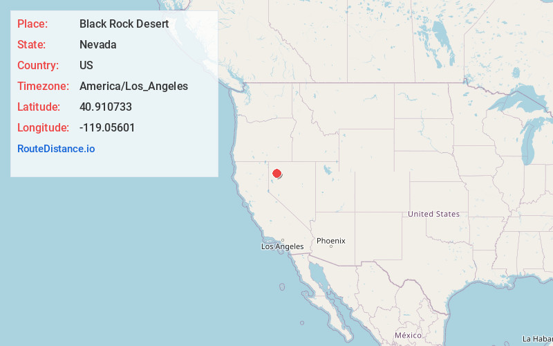 Map of Black Rock Desert