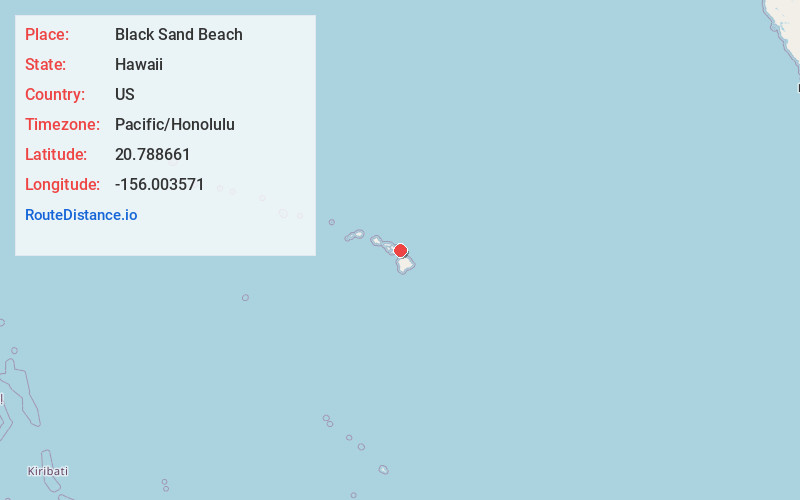 Map of Black Sand Beach