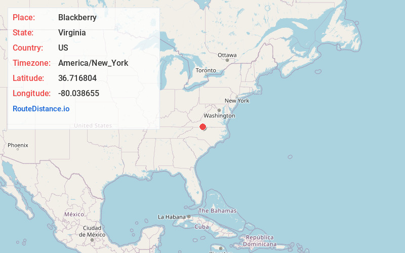 Map of Blackberry